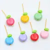 Imitação Checa 12mm Acrílico Pequena Maçã Contas Soltas DIY Pulseira de Contas Colar Brincos Acessórios de Joia Material