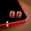Pendientes Geométricos de Flor de Amor de Aguja de Plata Moda Pendientes de Lujo Ligero de Alta Gama Otoño e Invierno Nuevos Pendientes Elegantes Venta al por Mayor Mujeres