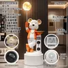 Ornamento Grande de Urso Violento Famoso na Internet, Artesanato para Sala de Estar, Ornato com Alto-falante Bluetooth, Fabricante de Ornato de Luminária de Chão para Cerimônia de Inauguração e Casa Nova