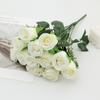 Rosa de Enamorados Simulada de 12 Cabezas Novia Sosteniendo Flores Decoración de Flores Artificiales Decoración de Camino en el Salón de Bodas Ramo Grande de Rosas