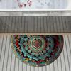 Tapetes Americanos Semicirculares Transfronterizos para Entrada y Recibidor, Tapetes Especiales Absorbentes de Agua Antideslizantes para Puerta de Cocina, Alfombra Resistente a las Manchas al Por Mayor