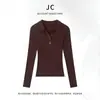 Suéter 100% Lana Pura con Patrón de Espiga Hilo Yangzi Ropa para Mujer 26 Otoño e Invierno Delgado Tejido sin Costuras Suéter Base