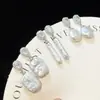 Pendientes de Perlas de Agua Dulce Naturales Auténticas Forma Especial Barroca Clásica Botón de Plata Mismo Estilo que los de Zhao Lusi S925