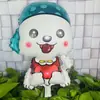 Balão Decorativo Fofo de Folha de Alumínio em Formato de Cachorrinho Vermelho, Não Autovedante, Balão Inflável Voador, Material de Nylon