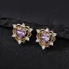 Cuentas Espaciadoras de Corazón de Oso Incrustadas con Circonita de Color Conservable Rellenas de Oro de 14K Accesorios de Cuentas Sueltas para Pulsera Collar Hecho a Mano DIY