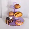 Bandeja de Papel con Borde Estampado en Caliente Personalizada de Fábrica Soporte para Pasteles Fiesta Fiesta Postre Bocadillo Arreglo Soporte de Exhibición Desechable