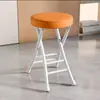 Sillas plegables al por mayor con respaldo, sillas de comedor para el hogar, sillas portátiles para dormitorios universitarios, taburetes redondos plegables de ocio para balcón
