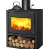 Estufa de Chimenea Real a Leña para Calefacción, Adecuada para Casas de Huéspedes, Villas, Uso en Hogar de Invierno, Chimenea Interior Rural a Leña Estilo Europeo