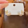Pendientes de Perla Mariposa de Plata S925 Nueva Llegada Corea del Sur Pendientes Colgantes Traseros Pendientes de Diseño de Alto Gama de Lujo Ligero Nicho