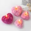 Día de San Valentín Vela Aromática de Rosa Amorosa DIY Hecha a Mano Fragancia Atmósfera Duradera Decoración Regalo Aceite Esencial