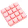 Molde de silicona para cubitos de hielo cuadrados pequeños de 16 piezas molde para jabón hecho a mano diy molde geométrico cuadrado blanco para gelatina y yeso