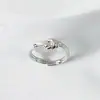 Transfronterizo Nuevo Lujo Accesible Estilo Ins Moda Pies Ojo del Diablo Anillo de Cobre con Zirconia para Mujer Anillo Accesorios de Joyería
