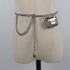 Miniatura mini bolsa de metal de bolsillo para audífonos para mujer pequeña perfume cadena de cintura bolsa cruzada accesorios de falda accesorios de abrigo