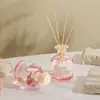 Aromaterapia Não Inflamável Transparente Garrafa Barriga Pequena Óleo Essencial para Interior Casa Decorações Domésticas Freshener de Ar Aromaterapia de Rattan