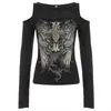 Aliexpress 2026 Nuevo Estilo Europeo y Americano para Mujer Y2K Ajustado Estampado Tops Camisetas Moda Chica Popular Ropa Retro para Mujer Venta al por Mayor