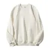 Sudadera de cuello redondo de felpa de algodón de alta gama y peso pesado de 520 g para hombre, marca de moda americana, corte holgado, chaqueta casual de color liso