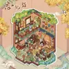 Serie Príncipe Sueño Estelar Escena Paisajismo en Miniatura Pegatinas Escena de Cabaña Tridimensional 3D Retro Pegatinas para Libreta de Almacenamiento