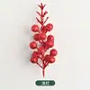 Decoración Navideña Guirnalda de Frutas Accesorios de Ratán 15 Cabezas Lentejuelas con Polvo Dorado Cerezas Simuladas Listas para Venta al por Mayor Hecho a Mano