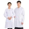Batas de Laboratorio de Manga Larga para Hombres y Mujeres, Uniformes de Algodón para Estudiantes de Farmacia y Enfermería, Ropa de Trabajo para Fábricas de Alimentos, Batas Blancas, Estilo Largo Antiestático Médico