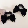Retro Francés Etiqueta Dorada Terciopelo Negro Anillo para el Cabello Lazo de Mujer Cuerda para el Cabello Otoño e Invierno Nuevo Cuerda para el Cabello para Cola de Caballo