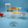 Latas Plásticas Seladas, Latas de Ração para Peixes, Garrafas Plásticas Seladas à Prova de Umidade e Água com Tampas, Latas com Tampa de Alumínio, Latas Plásticas Seladas