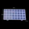 Caja de Almacenamiento de 24 Compartimentos Caja de Plástico PP Contenedor Transparente con Compartimentos Arte de Uñas Pedrería Cuentas Para Cuentas Pequeños Accesorios de Joyería Directo de Fábrica