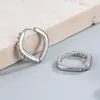 Pendientes de aro minimalistas geométricos con forma de diamante, moderno set de cuatro piezas de pendientes para mujer, pendientes de diseño fresco y único