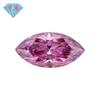 Huagang Gem Rosa Mosan Diamante Pedra Nua Olho de Cavalo Folha Anéis Moissanite Rosa Pedra Nua 1 quilate