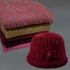 Conjunto de Chapéu e Cachecol de Inverno para Mulheres de Meia-Idade e Idosas, Forrado com Lã Sintética, Espessado, Quente, Chapéu de Lã Tricotado, Chapéu Bucket Feminino à Prova de Frio