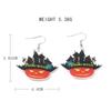 Aretes Acrílicos Nuevos Totalmente Gestionados Eco-amigables Estilo Europeo y Americano Personalizados Halloween Fantasma Calavera Calabaza Aretes Aretes