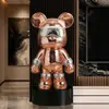 Figura de Oso Cool con Lentejuelas de Moda Decoración Moderna de Lujo Ligero para Sala de Estar, Mueble de TV, Gabinete de Entrada Venta Directa de Fábrica Se Puede Enviar en Nombre de Otros