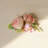 Miles de tocados de flores pequeñas Lolita hechos a mano accesorios para el cabello estilo chica rosa bnt broche de bola de flor horquilla