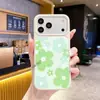 Capa de Celular de Silicone Líquido Macaron com Textura Floral Fresca para iPhone 18 Capa Protetora Anti-Suor Apple 16