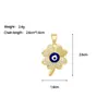 [Ouro Real Cobre] Olho Azul Sorte Moda Personalizado Comércio Exterior Transfronteiriço DIY Artesanal Joias Cobre Zircônio Micro-Incustado Pingente