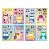 8 Pegatinas Holográficas para Niños Manual de Rompecabezas DIY Pegatinas de Cara Cambiante de Papá Noel y Reno Pegatinas Láser Navideñas