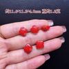 Arena Roja Natural de Alto Contenido Flor de Ciruelo de Cuatro Pétalos Símbolo de Riqueza Trébol de Cuatro Hojas Pulsera de Cinabrio Rojo Accesorios DIY Venta al por Mayor