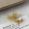 Pendientes de Botón Exquisitos Estilo Coreano Versátiles Moda para el Día a Día Zirconia de Lujo Ligero de Alta Gama Flor Pendientes de Botón Personalidad de Nicho Pendientes Sencillos para Mujer