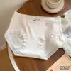 10A Antibacteriano Nuevo Estilo Dulce y Versátil Ropa Interior Fresca para Niñas Algodón Puro Cintura Media Cómodo Transpirable Calzones para Mujeres Jóvenes