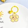 Llavero Acrílico de Flor Smiley DIY Lindo Flor Adornos Colgantes para Bolso Moda Chica Corazón Accesorios Creativos