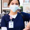Porta credencial médico transfronterizo con purpurina, porta credencial de identificación retráctil popular, hebilla para estudiante, hebilla de extracción de taza de café de acrílico