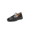 Sapatos Mary Jane com Pele de Ovelha, Estilo Britânico, 2025 Confortáveis com Aumento Interno de Altura, Salto Baixo, Couro Genuíno, Tira Única para Mulheres