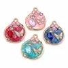 Gota aceite flores mariposas se pueden mezclar lote mixto transfronterizo colgante charms pulseras collares accesorios de joyería DIY venta directa de fábrica