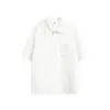 Roupas Vintage 2025 Verão Novo Japonês Retrô Cor Sólida Bolso Canguru Solto Casual Manga Curta Camisa Polo