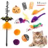 Se pueden ensamblar surtidos de juegos de accesorios de juguetes para gatos de Halloween y Navidad para proporcionar a los gatos entretenimiento autónomo y aliviar el aburrimiento, juguetes para mascotas al por mayor