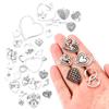 Accesorios de joyería de aleación para hacer uno mismo, accesorios de corazón, colgante de aleación retro Ud6