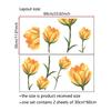 7 tulipanes amarillos estilo nórdico pegatinas de PVC N1792 transfronterizas sala de estar dormitorio autoadhesivas decorativas pegatinas de pared