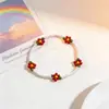 Pulsera Bohemia de Semillas de Flores Margaritas de Colores, Flores Pequeñas, Fresca y Dulce
