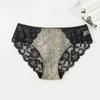 Calcinha Feminina Siljian Estampa de Leopardo Sexy Clássica Estampada Renda Cruzada Cintura Baixa Tentação Fina Personalizada