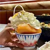 Tazón de postre de melamina para uso comercial, tazón de helado, tazón pequeño de helado suave, tazón creativo de raspado de hielo de heladería famosa en internet