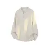 Camiseta de manga larga de imitación de lino con cuello mao, estilo americano moderno para estudiantes varones, camiseta básica de otoño estilo old money con diseño de retazos